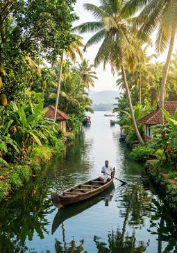 Kerala Backwaters Canoe